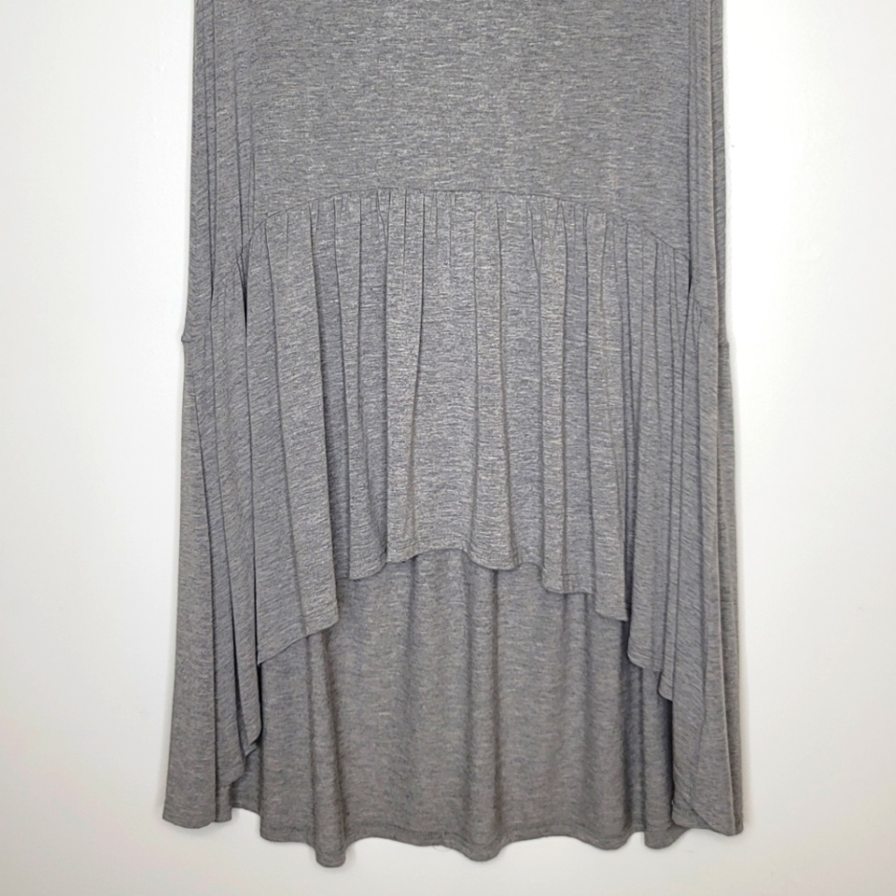 Grey Hi-Lo Maxi Skirt - Picture 5 of 7